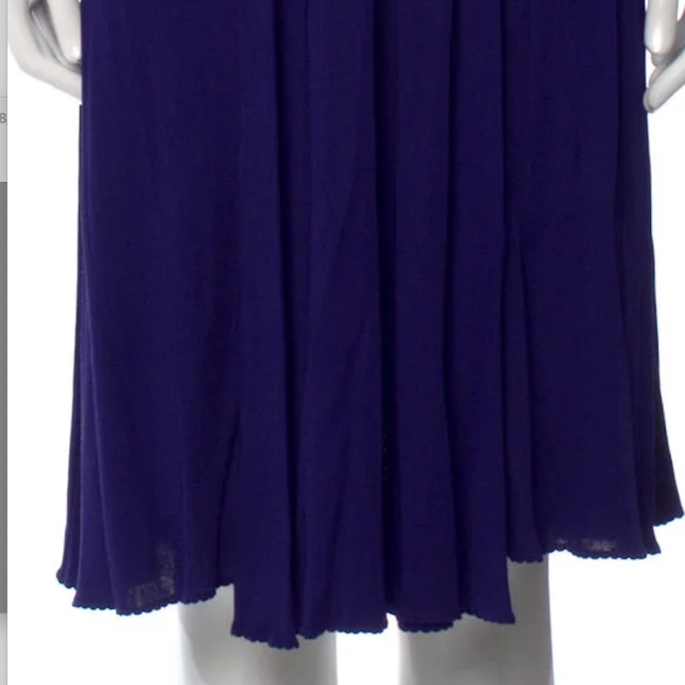 Moschino Silk blend Deep Purple V-neck Grecian dress 12 - Picture 8 of 14